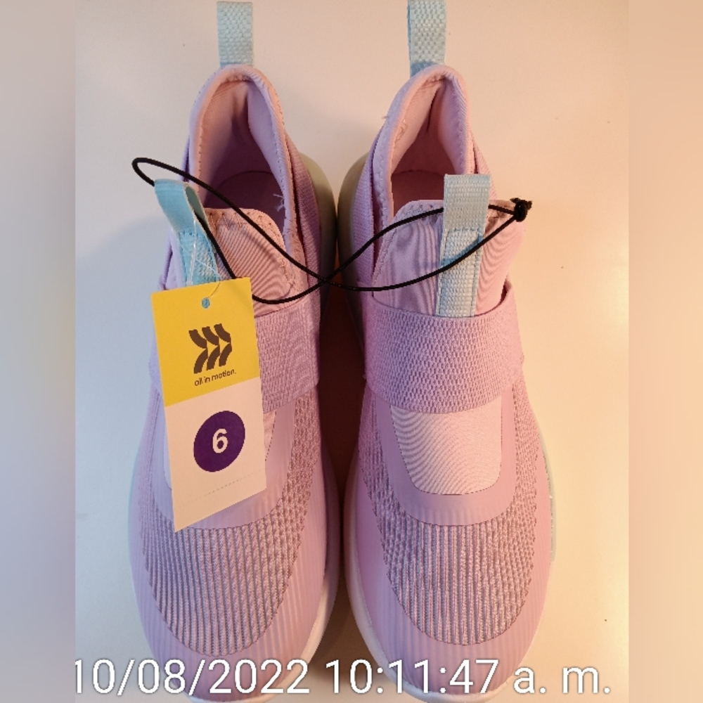 Kids' Silver Pull-On Performance Sneakers - All in Motion Purple 6
